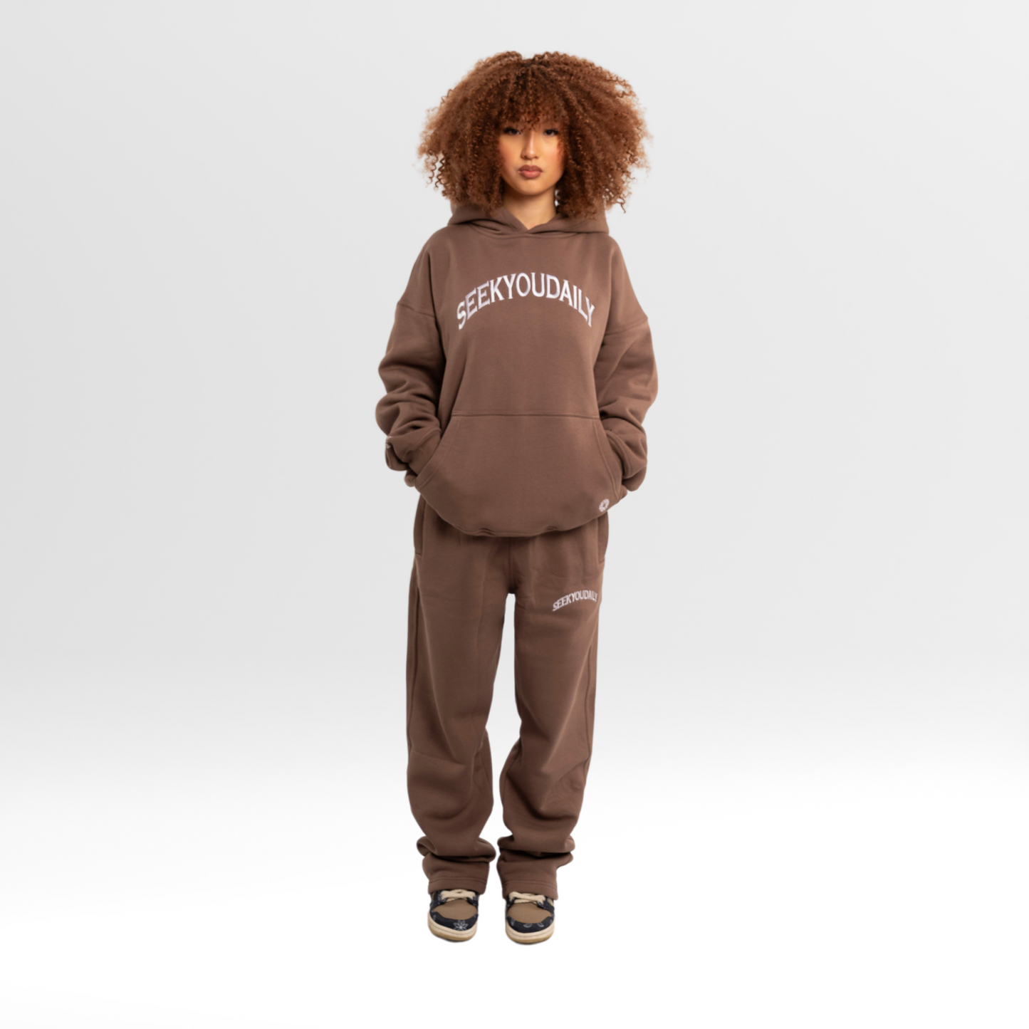 NO FEAR IN LOVE OVERSIZE HOODIE - TAUPE