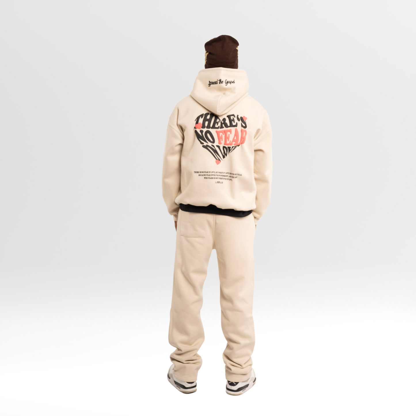 NO FEAR IN LOVE OVERSIZE HOODIE - CREAM