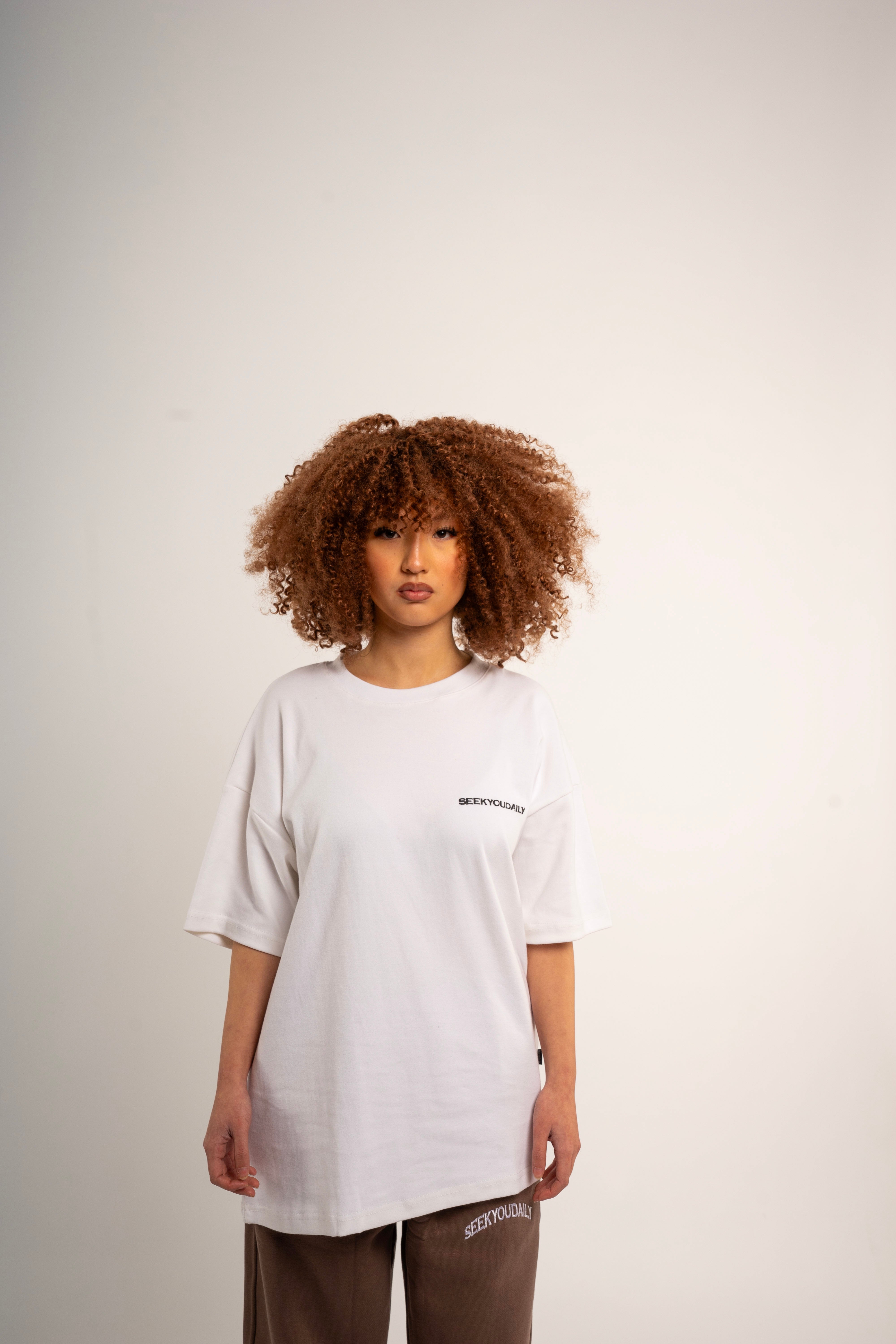 NO FEAR IN LOVE OVERSIZE SHIRT WHITE SEEKYOUDAILY