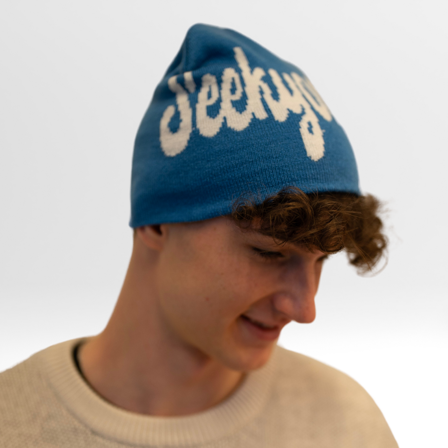 SEEKYOUDAILY JAQUARD BEANIE - BLUE