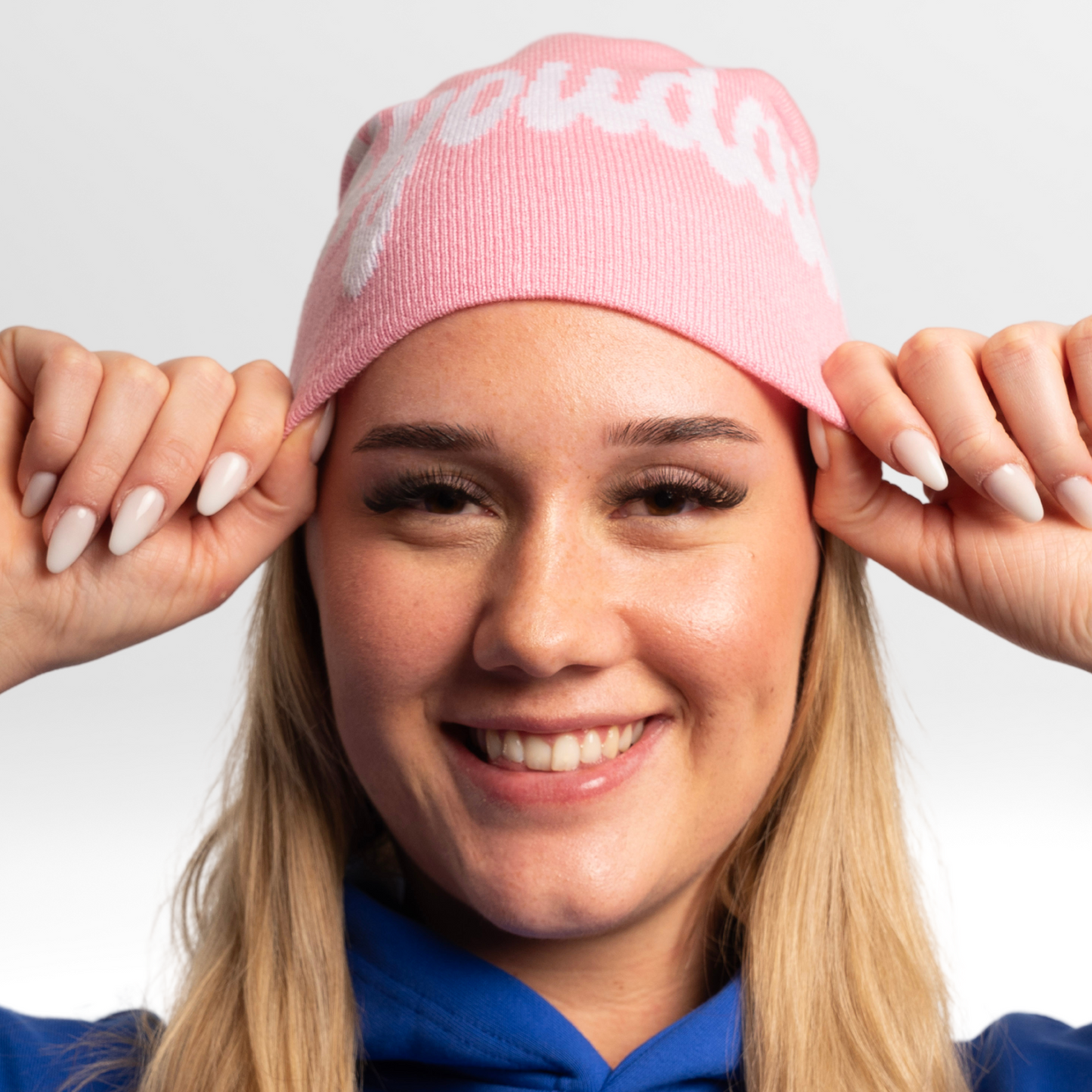 SEEKYOUDAILY JAQUARD BEANIE - BUBBLE GUM