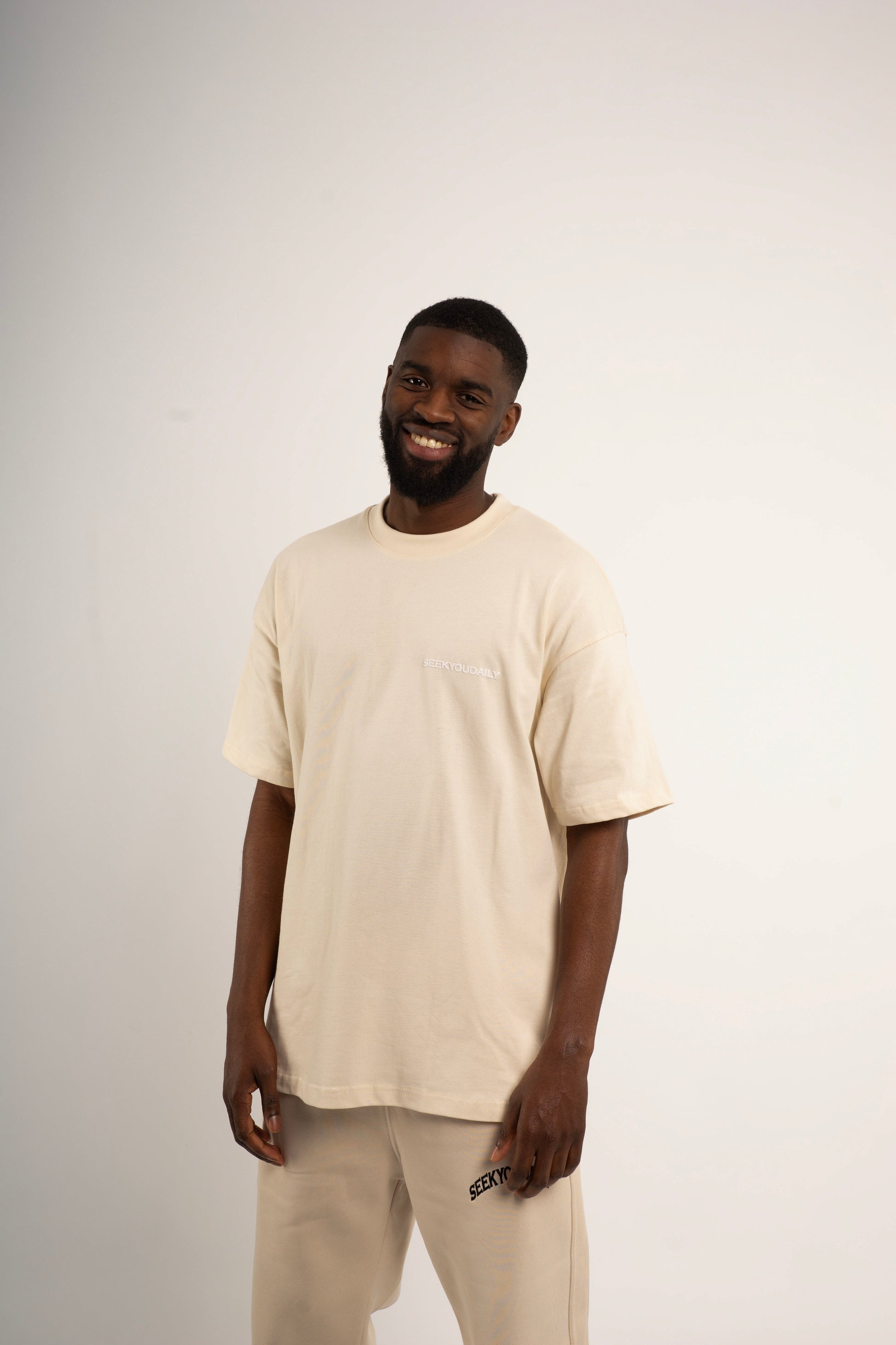 oversized cream shirt