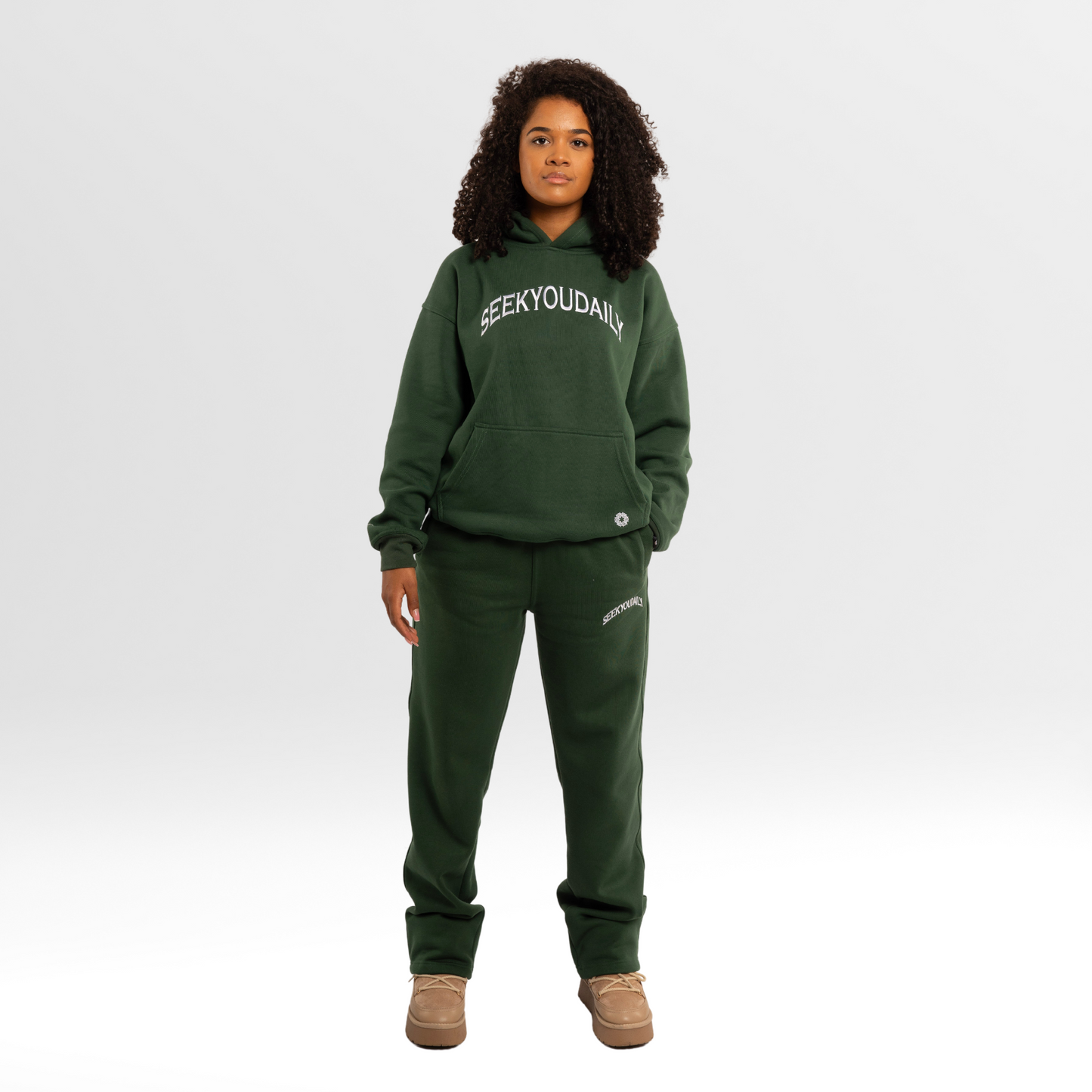 NO FEAR IN LOVE OVERSIZE HOODIE - EMERALD GREEN