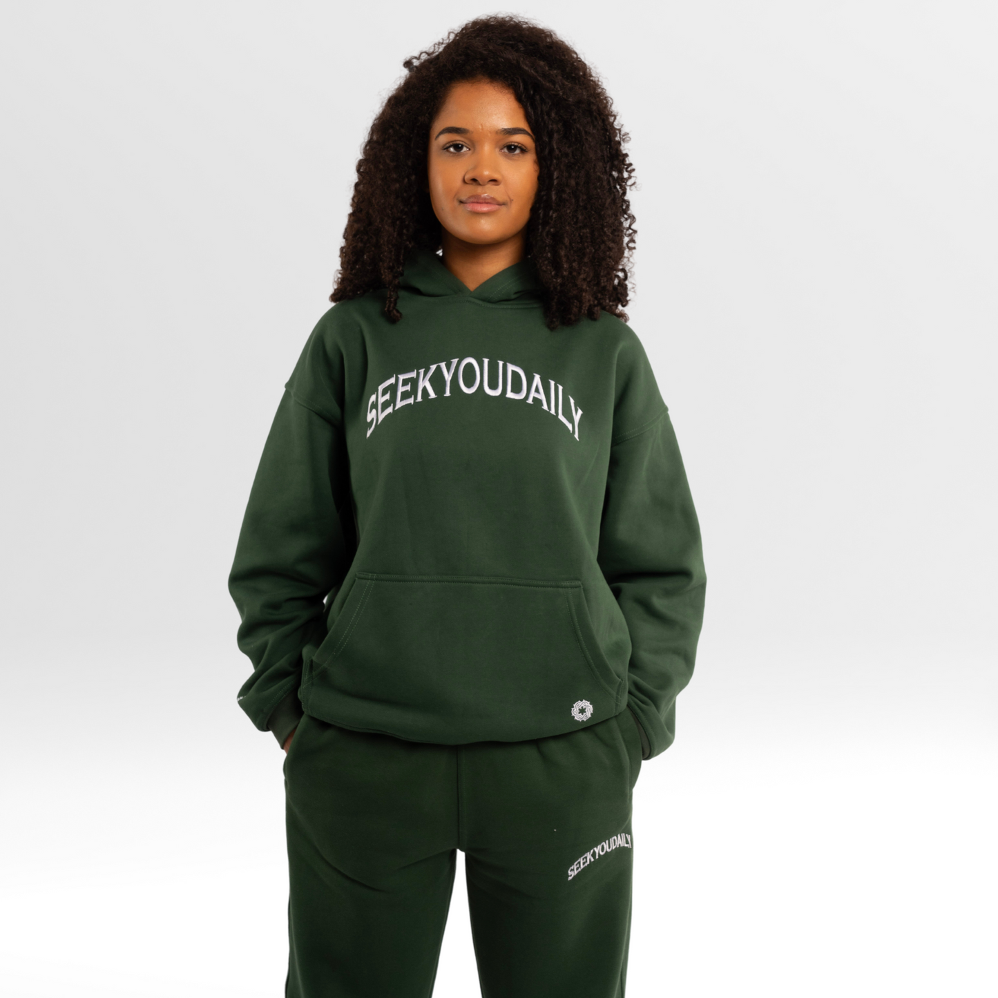 NO FEAR IN LOVE OVERSIZE HOODIE - EMERALD GREEN