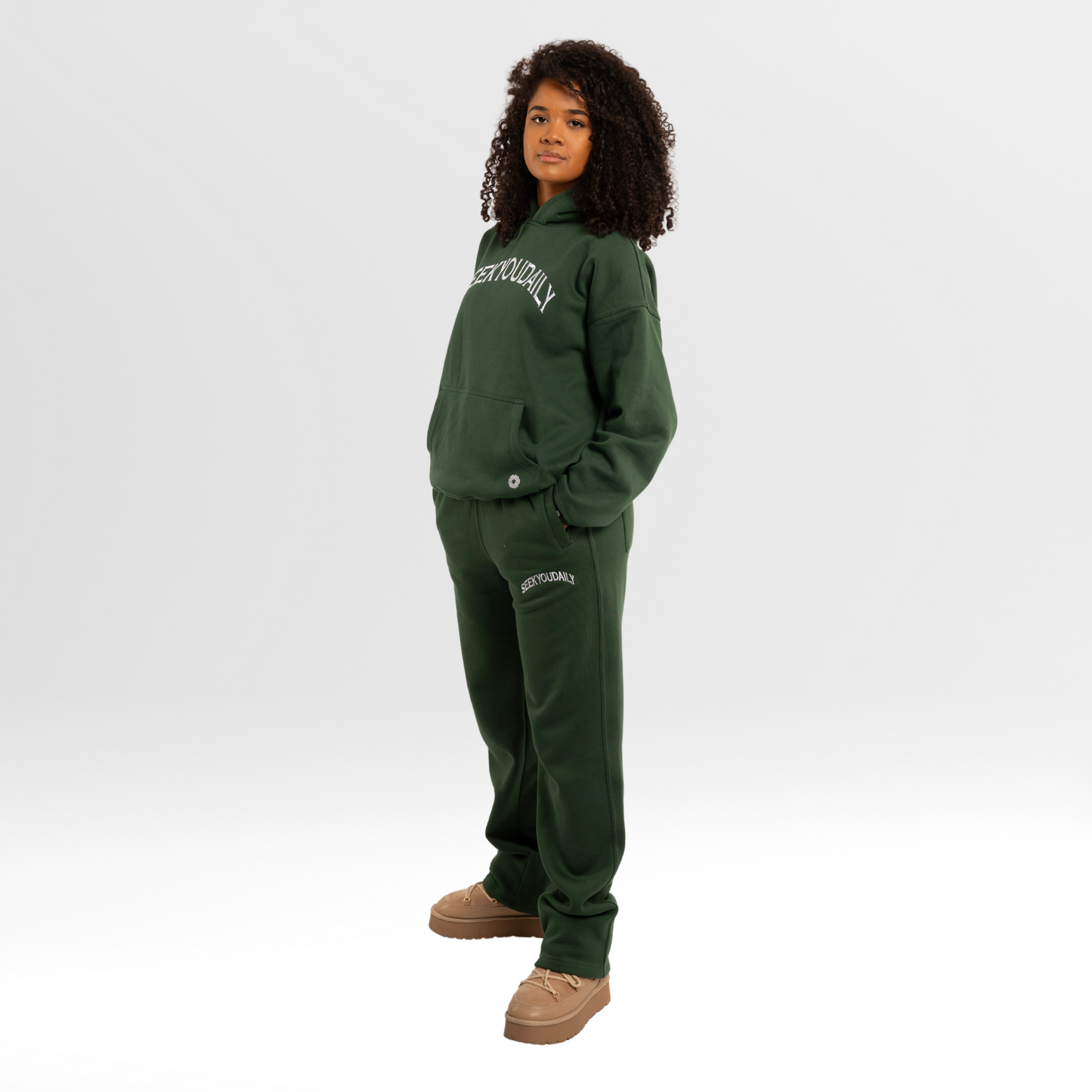 NO FEAR IN LOVE OVERSIZE HOODIE - EMERALD GREEN